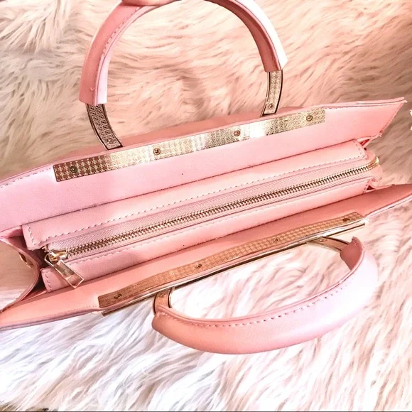 Eight by Under One Sky Pink Floral Handbag - Picture 3 of 9